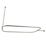 Vintage CC3156 44.5-Inch Rectangular Shower Curtain Rod, 18 Gauge, Polished Nickel