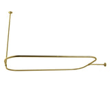 Vintage CC3157 44.5-Inch Rectangular Shower Curtain Rod, 18 Gauge, Brushed Brass