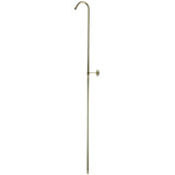Vintage CC3162 62-Inch Shower Riser with Wall Support, Polished Brass