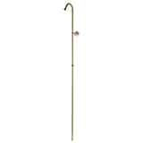 Vintage CC3163 62-Inch Shower Riser with Wall Support, Antique Brass