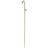 Vintage CC3167 62-Inch Shower Riser with Wall Support, Brushed Brass