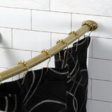 Edenscape CC3177 47-Inch to 60-Inch Adjustable Curved Shower Curtain Rod, Brushed Brass