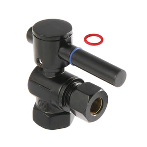 Concord CC33100DL 3/8-Inch FIP x 3/8-Inch OD Comp Quarter-Turn Angle Stop Valve, Matte Black
