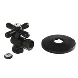 Vintage CC33100XK 3/8-Inch FIP x 3/8-Inch OD Comp Quarter-Turn Angle Stop Valve with Flange, Matte Black