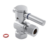 Concord CC33101DL 3/8-Inch FIP x 3/8-Inch OD Comp Quarter-Turn Angle Stop Valve, Polished Chrome