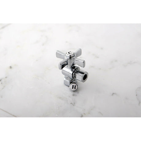 Millennium CC33101ZX 3/8-Inch FIP x 3/8-Inch OD Comp Quarter-Turn Angle Stop Valve, Polished Chrome