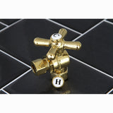 Vintage CC33102X 3/8-Inch FIP x 3/8-Inch OD Comp Quarter-Turn Angle Stop Valve, Polished Brass