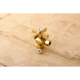 Millennium CC33102ZX 3/8-Inch FIP x 3/8-Inch OD Comp Quarter-Turn Angle Stop Valve, Polished Brass