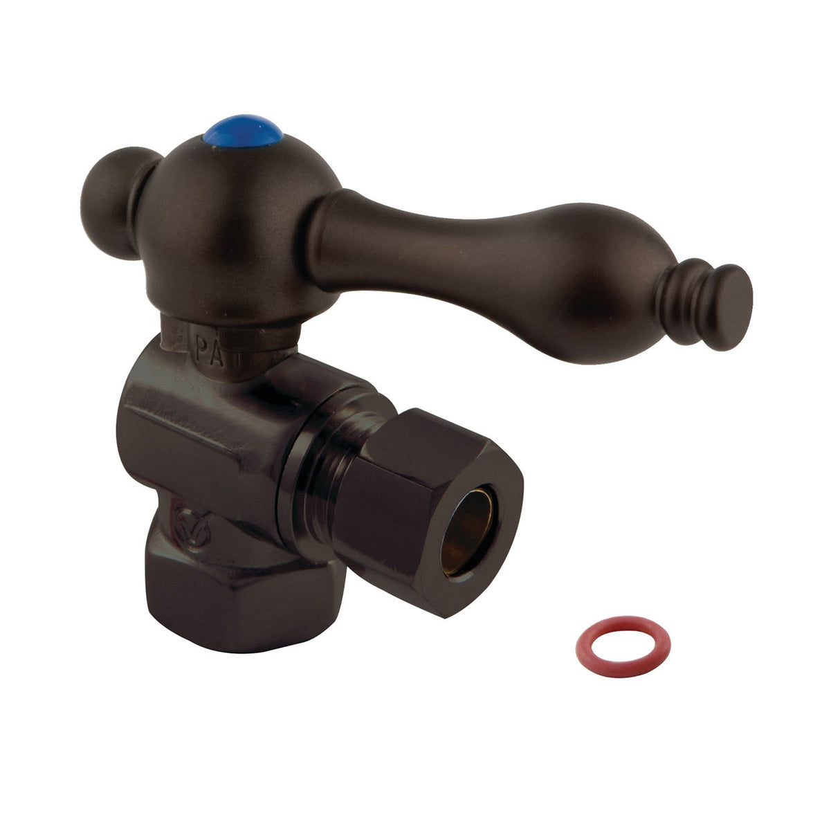 Vintage CC33105 3/8-Inch FIP x 3/8-Inch OD Comp Quarter-Turn Angle Stop Valve, Oil Rubbed Bronze