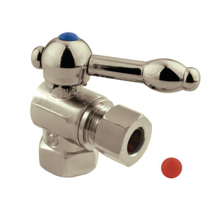 Vintage CC33108KL 3/8-Inch FIP x 3/8-Inch OD Comp Quarter-Turn Angle Stop Valve, Brushed Nickel