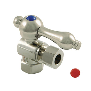Vintage CC33108 3/8-Inch FIP x 3/8-Inch OD Comp Quarter-Turn Angle Stop Valve, Brushed Nickel