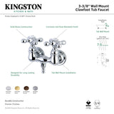 Vintage CC37T8 Two-Handle 2-Hole Tub Wall Mount Tub Faucet, Brushed Nickel