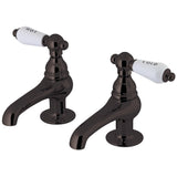 Vintage CC3L5 Two-Handle Deck Mount Basin Tap Faucet, Oil Rubbed Bronze