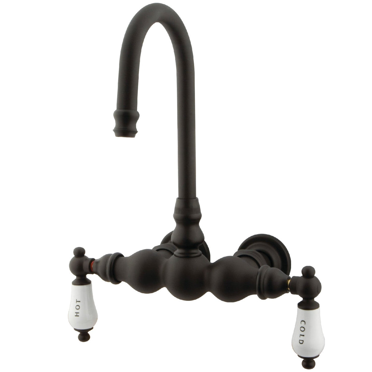 Vintage CC3T5 Two-Handle 2-Hole Tub Wall Mount Clawfoot Tub Faucet, Oil Rubbed Bronze