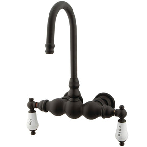 Vintage CC3T5 Two-Handle 2-Hole Tub Wall Mount Clawfoot Tub Faucet, Oil Rubbed Bronze