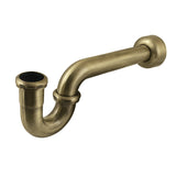 Trimscape CC4123 1-1/2 Inch Decor P-Trap with High Box Flange, 13-1/16 Inch Length, 18 Gauge, Antique Brass