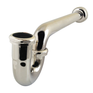 Trimscape CC4126 1-1/2 Inch Decor P-Trap with High Box Flange, 13-1/16 Inch Length, 18 Gauge, Polished Nickel