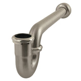 Trimscape CC4128 1-1/2 Inch Decor P-Trap with High Box Flange, 13-1/16 Inch Length, 18 Gauge, Brushed Nickel