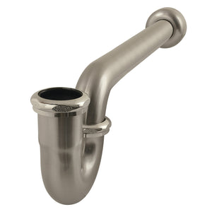 Trimscape CC4128 1-1/2 Inch Decor P-Trap with High Box Flange, 13-1/16 Inch Length, 18 Gauge, Brushed Nickel