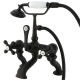Vintage CC415T5 Three-Handle 2-Hole Deck Mount Clawfoot Tub Faucet with Hand Shower, Oil Rubbed Bronze