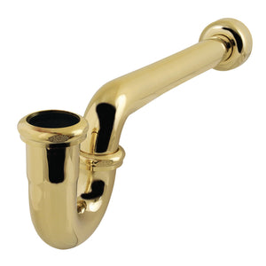 Trimscape CC4242 1-1/4 (or 1-1/2) x 1-1/2 Inch Decor P-Trap with High Box Flange, 13-1/16 Inch Length, 18 Gauge, Polished Brass