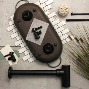 Concord CC43100DL 1/2-Inch FIP x 3/8-Inch OD Comp Quarter-Turn Angle Stop Valve, Matte Black