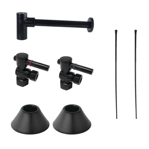Trimscape CC43100DLLKB30 Contemporary Plumbing Sink Trim Kit with Bottle Trap, Matte Black