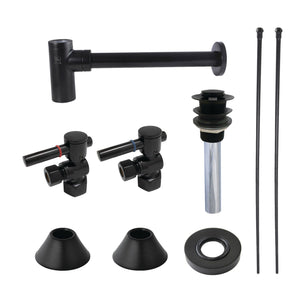 Trimscape CC43100DLVKB30 Contemporary Plumbing Sink Trim Kit with Bottle Trap and Drain, Matte Black