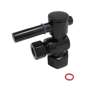 Concord CC43100DL 1/2-Inch FIP x 3/8-Inch OD Comp Quarter-Turn Angle Stop Valve, Matte Black