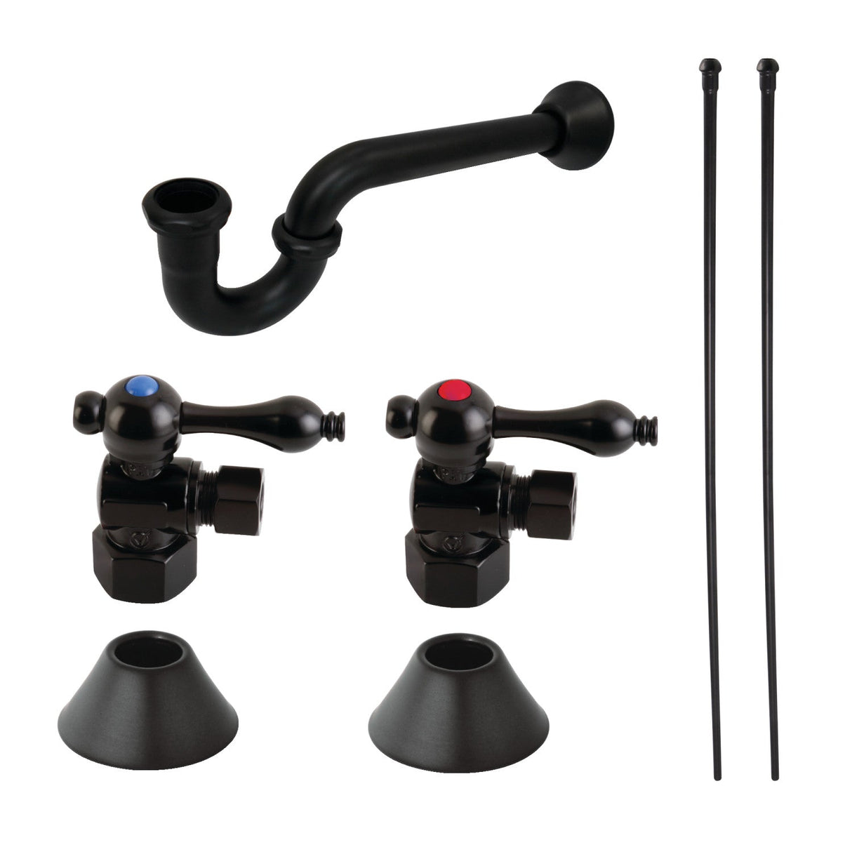 Trimscape CC43100LKB30 Traditional Plumbing Sink Trim Kit with P-Trap, Matte Black