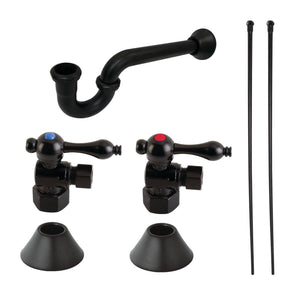 Trimscape CC43100LKB30 Traditional Plumbing Sink Trim Kit with P-Trap, Matte Black