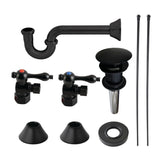 Trimscape CC43100VOKB30 Traditional Plumbing Sink Trim Kit with P-Trap and Overflow Drain, Matte Black