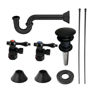 Trimscape CC43100VOKB30 Traditional Plumbing Sink Trim Kit with P-Trap and Overflow Drain, Matte Black