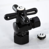 Vintage CC43100X 1/2-Inch FIP x 3/8-Inch OD Comp Quarter-Turn Angle Stop Valve, Matte Black