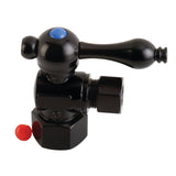 Vintage CC43100 1/2-Inch FIP x 3/8-Inch OD Comp Quarter-Turn Angle Stop Valve, Matte Black