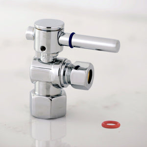 Concord CC43101DL 1/2-Inch FIP x 3/8-Inch OD Comp Quarter-Turn Angle Stop Valve, Polished Chrome