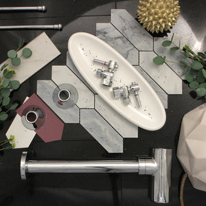 Trimscape CC43101DLLKB30 Contemporary Plumbing Sink Trim Kit with Bottle Trap, Polished Chrome