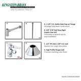 Trimscape CC43101DLLKB30 Contemporary Plumbing Sink Trim Kit with Bottle Trap, Polished Chrome