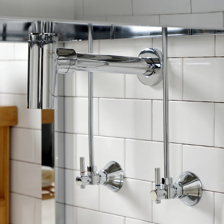 Trimscape CC43101DLLKB30 Contemporary Plumbing Sink Trim Kit with Bottle Trap, Polished Chrome