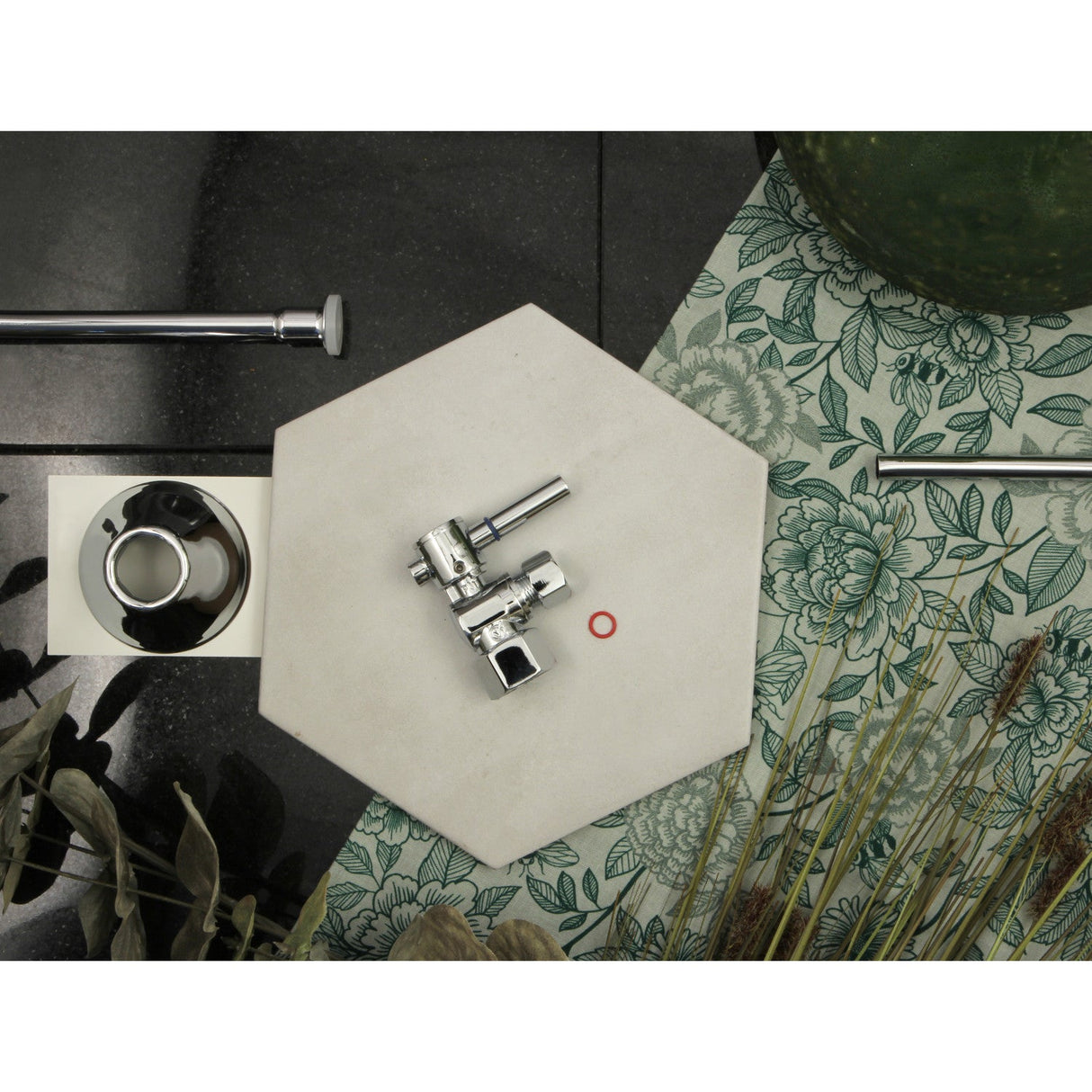 Trimscape CC43101DLTKF20 Contemporary Plumbing Toilet Trim Kit, Polished Chrome