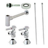 Trimscape CC43101DLVKB30 Contemporary Plumbing Sink Trim Kit with Bottle Trap and Drain, Polished Chrome