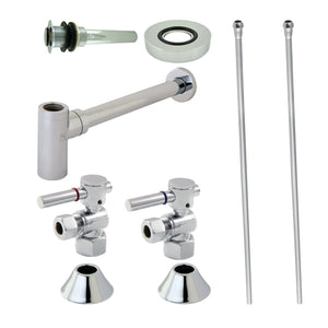 Trimscape CC43101DLVKB30 Contemporary Plumbing Sink Trim Kit with Bottle Trap and Drain, Polished Chrome