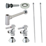 Trimscape CC43101DLVOKB30 Contemporary Plumbing Sink Trim Kit with Bottle Trap and Overflow Drain, Polished Chrome