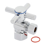 Concord CC43101DX 1/2-Inch FIP x 3/8-Inch OD Comp Quarter-Turn Angle Stop Valve, Polished Chrome