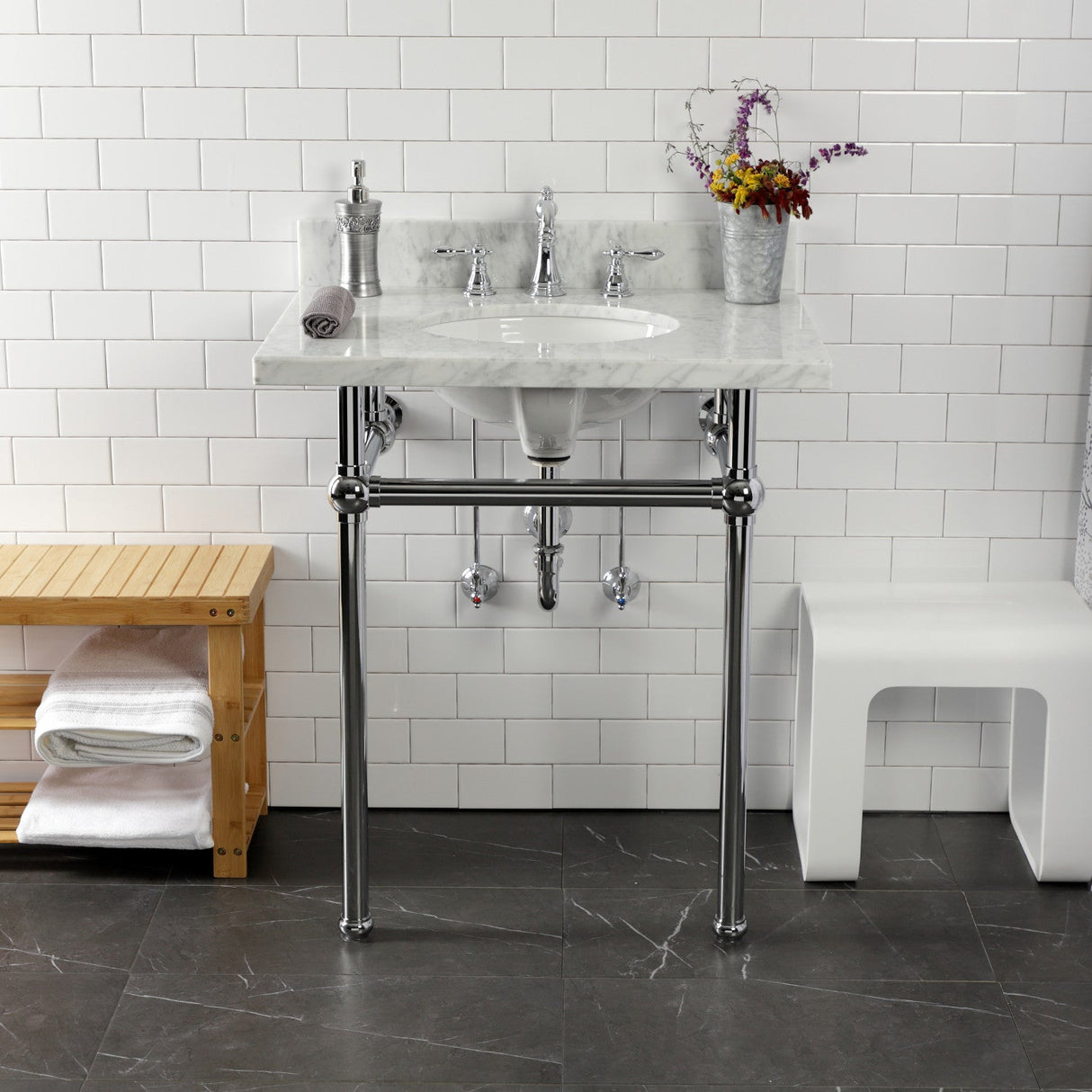 Trimscape CC43101LKB30 Traditional Plumbing Sink Trim Kit with P-Trap, Polished Chrome