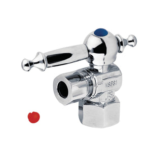 Vintage CC43101TL 1/2-Inch FIP x 3/8-Inch OD Comp Quarter-Turn Angle Stop Valve, Polished Chrome