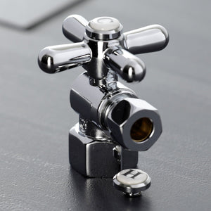 Vintage CC43101X 1/2-Inch FIP x 3/8-Inch OD Comp Quarter-Turn Angle Stop Valve, Polished Chrome