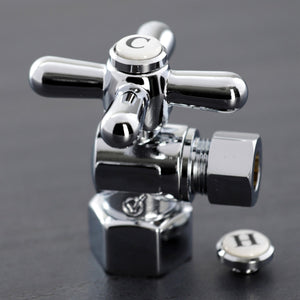 Vintage CC43101X 1/2-Inch FIP x 3/8-Inch OD Comp Quarter-Turn Angle Stop Valve, Polished Chrome
