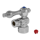 Vintage CC43101 1/2-Inch FIP x 3/8-Inch OD Comp Quarter-Turn Angle Stop Valve, Polished Chrome
