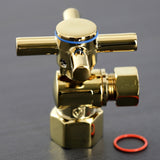 Concord CC43102DX 1/2-Inch FIP x 3/8-Inch OD Comp Quarter-Turn Angle Stop Valve, Polished Brass